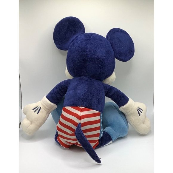 Disney Parks Exclusive Mickey Mouse Plush USA Americana Tush Tag Red White Blue - Picture 3 of 7